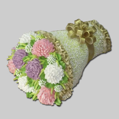 "Floral Bouquet Design Pineapple Cake - 4 Kgs (Code F06) - Click here to View more details about this Product